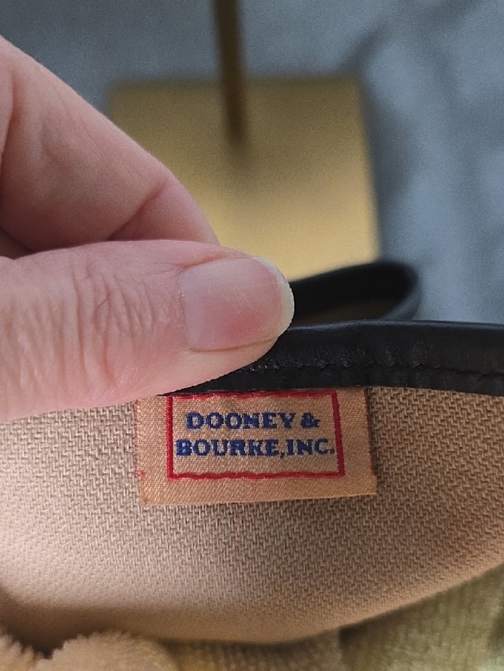 Dooney & Bourke Signature DB Black Canvas Leather Trim Shoulder Bag - Picture 2 of 16